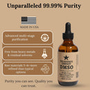The Goodbye Company DMSO - 99.99% Pure Dimethyl Sulfoxide Solvent - International Laboratory-Grade Purity, Virtually Odorless - Hand-Crafted Small Batches - 4.25 oz Amber Glass Bottle with Dropper Infinity Warehouse