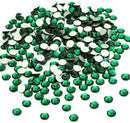 LolliBeads Resin Crystal Round Nail Art Mixed Flat Backs Acrylic Rhinestones Gems, Size 6 mm, Color Emerold Green (300Pcs) LolliBeads Store