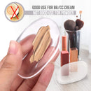 2 Pack Silicone Makeup Sponge [Washable] Premium Quality - Gel Foundation Makeup and Puff BB - Best Silisponge Cosmetic Beauty Tools Blender [Clear] Nylea