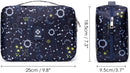 Hanging Travel Toiletry Bag Cosmetic Make up Organizer for Women and Girls Waterproof (Blue Galaxy (upgrade)) Narwey Store