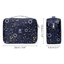 Hanging Travel Toiletry Bag Cosmetic Make up Organizer for Women and Girls Waterproof (Blue Galaxy) Narwey