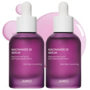 JUMISO 20% Niacinamide Dark Spot Serum 2-Pack, TXA + Glutathione, Korean | High-strength brightening for dark spots & uneven tone, Centella-soothed. Non-pilling water-gel; two 40ml bottles, vegan. Infinity Warehouse