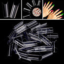 Noverlife 1100PCS Deep C/U Curved Square Shape French False Nail Tips, 11 Sizes, Long Acrylic Half Cover Fake Nail Tips, Artificial Nail art Finger Tips for Salon DIY Mani-pedi Nail Design Practice Noverlife