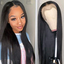 Flady 4/27 Lace Front Human Hair Wigs for Black Women 150% Density Highlight Straight HD Transparent Lace Wig Human Hair Pre Plucked Bleached Knots Flady