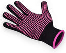 Heat Resistant Gloves with Silicone Bumps,Sopito 2Pcs Professional Heat Proof Glove Mitts for Hair Styling Curling Iron Flat Iron and Curling Wand Hot-Air Brushes,Universal Fit Size Sopito