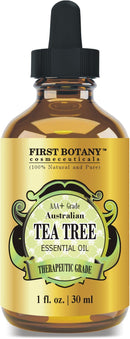 100% Pure Australian Tea Tree Essential Oil with high conc. of Terpinen - A Known Solution to Help in Fighting Acne, Toenail Issues, Dandruff. (1 fl oz) First Botany