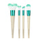 EcoTools Blooming Makeup Brushes with Storage Case and 3 Beauty Inspiration Cards, For a Fresh & Natural Look, Set of 4 EcoTools