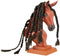 Breyer Horses Mane Beauty Horse Styling Head | Blaze | Black Extra-Long Silky No Tangle Mane | 10" x 4.25" x 4.25" | Styling Book, Brush, Hair Coils, Hair Clips, Elastics | Horse Toy | Model
