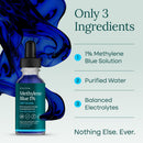 Methylene Blue Drops - USP Pharmaceutical Grade 99.99% Pure 1% Solution for Energy, Focus, Clarity, Cognition & Cellular Support - 3rd Party Tested, Formaldehyde-Free, Made in USA, 2oz Tincture Infinity Warehouse