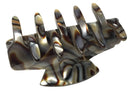 French Amie Chic Handmade Small Onyx Silver Grey Celluloid Jaw Hair Claw Clip (Onyx) French Amie