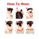 Medium Brown Hair Bun Extensions Clip in Hair Pieces Synthetic Updo Ballet Buns Chignon for Women Gril Lady SARLA Q3&8