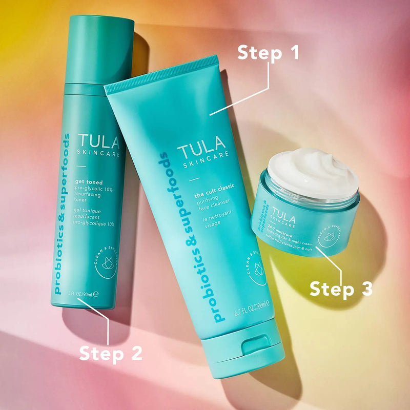 TULA Probiotic Skin Care Get Toned Pro-Glycolic 10% pH Resurfacing Toner | Face Toner to Gently Exfoliate and Hydrate Skin, with Proprietary Blend of Probiotics and Glycolic Acid | 2.7 oz TULA Store