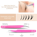 SIVOTE Eyelash Extension Tweezers for Classic & Volume Lashes, 5-Pack , Pink SIVOTE