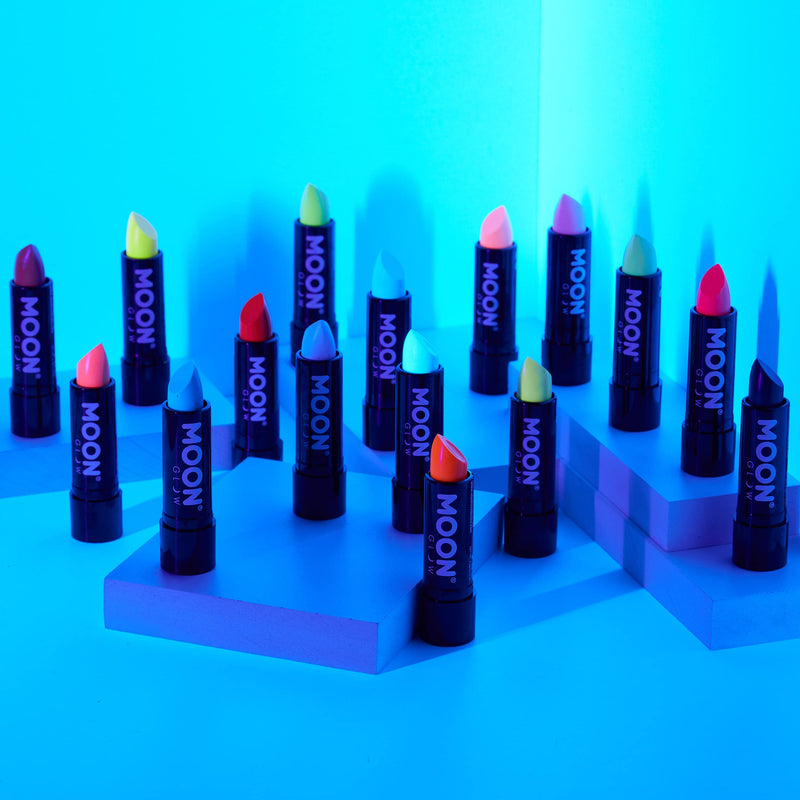 Moon Glow - Blacklight Neon UV Lipstick 0.16oz - Pastel Orange – Glows Brightly Under Blacklights/UV Lighting! Moon Glow