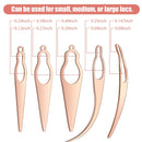 5 Pieces Dreadlocks Tool Sisterlocks Craft Dreadlocks Hair Extensions Locs Tightening Accessories Easyloc Hair Tool Crochet with 1 Metal Gift Box for Different Locs (Rose Gold, Silver) WILLBOND Store