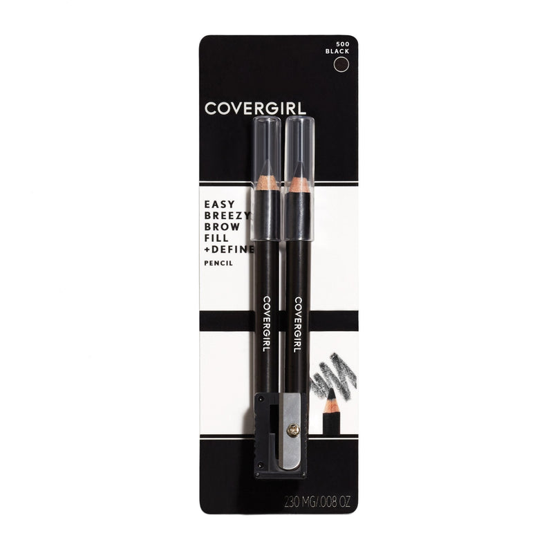 Covergirl Easy Breezy Brow Fill and Define Pencil, Black, 0.06 Ounce COVERGIRL