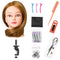 SOPHIRE 26"-28" Long Hair Mannequin Head with 60% Real Hair, Hairdresser Practice Training Head Cosmetology Manikin Doll Head with 9 Tools and Clamp - Golden, Makeup On SOPHIRE