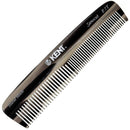 Kent R7T Graphite Double Tooth Hair Pocket Comb, Small Fine/Wide Tooth Comb For Grooming Styling Hair, Beard and Mustache, for Men, Women and Kids. Saw Cut and Hand Polished. Handmade in England KENT Store
