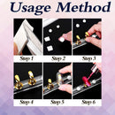 2 Set Acrylic Nail Practice Stand Magnetic Nail Tip Art Display Stand Holder Manicure Tool with Reusable Adhesive Putty Clay for Home Salon Makeup Lenlorry
