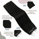 Ugeat Micro Ring Hair Extensions 14inch Micro Loop Remy Human Hair Extensions