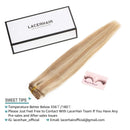 Lacer Clip In Human Hair Extensions Light Golden Brown Mixed Platinum Blonde Lace Double Weft Natural Hair Extension Clip in 100% Human Hair 140g 20 Inch 7pcs Lacer Store