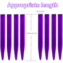 MEckily 22 inch Colored Hair Extensions Party Highlights, Straight Hairpiece Clip in Synthetic Hair Extensions for Kids Girls(10 Pcs Purple) MEckily