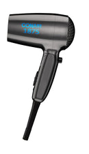 Conair Travel Hair Dryer with Dual Voltage, 1875W Compact Blow Dryer with Folding Handle, Gray Infinity Warehouse
