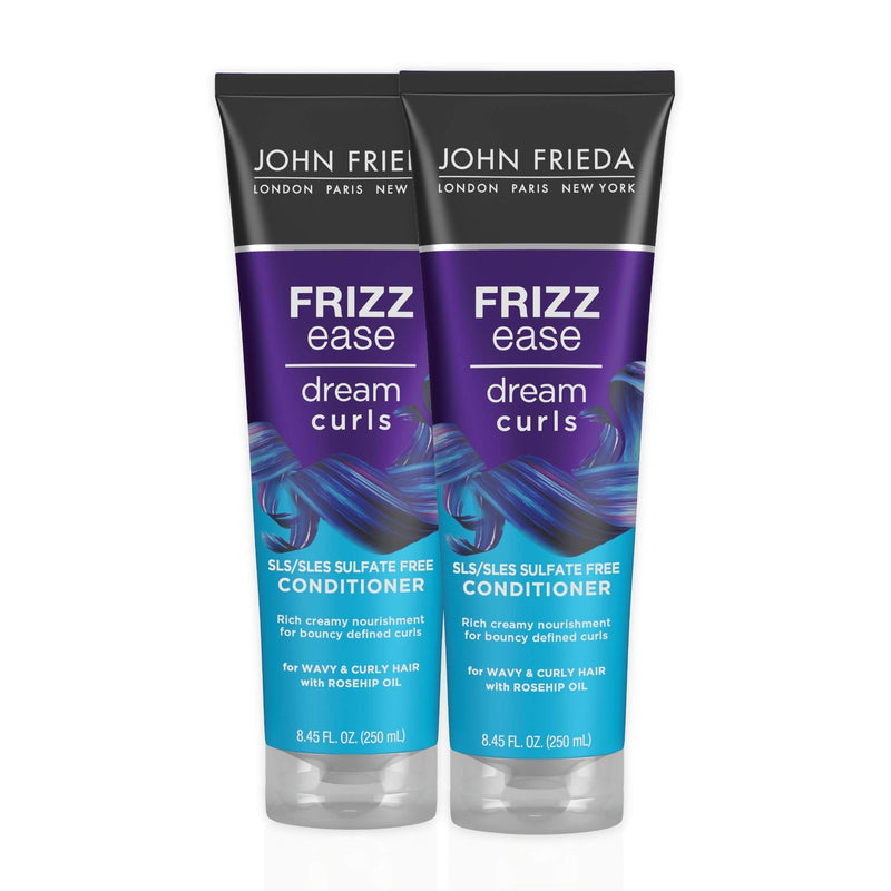 John Frieda Frizz Ease Dream Curls Curly Hair Conditioner, SLS/SLES Sulfate-Free , For Natural Curly Hair, 8.45 Fl Oz (2 Pack) John Frieda