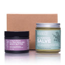 Ora's Amazing Herbal Unscented Moisturizer Travel Set, Touchy Skin Salve, Unscented Body Butter & Body Oil Set, Travel Size, Eczema and Senstivie Skin Infinity Warehouse