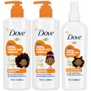Dove Shampoo and Conditioner Set + Detangler Spray for Kids - Kids Hair Love Collection, Shampoo and Conditioner, Curly and Wavy Hair Products (3 Piece Set) Infinity Warehouse