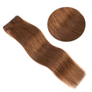 20" Clip in Hair Extensions Remy Human Hair for Women - Silky Straight 75grams Long Human Hair Clip on Extensions 75grams 4pieces Chestnut Brown