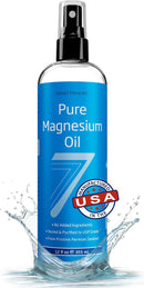 Seven Minerals Pure Magnesium Oil Spray, Big 12oz, USP Grade, Extra Strength, for Feet, Sleep, Muscle Pain & Cramps - Mined in The USA Infinity Warehouse