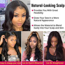 UNice Hair Body Wave T Part 13x5X0.5 Lace Front Human Hair Wig Middle Part for Black Women Brazilian Raw Virgin Human Hair Wigs Pre Plucked with Baby Hair 150 Density 18 inch UNICE Store