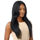 Outre Synthetic Pre-Plucked HD Transparent Lace Front Wig- KIMORA (1B Off Black) Outre