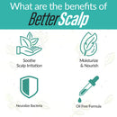 Dandruff & Dry Scalp - BetterScalp - Herbal Anti Itch Scalp Treatment - All-Natural Liquid and Gentle, Non-Irritating Formula - Rose Water, Holy Basil, Neem & More Rejuvica Health