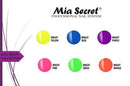 Mia Secret Chic Neon Collection Nail Art Acrylic Powder, (Set of 6 Color) Mia Secret