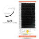 BEYELIAN MATTE BLACK Ellipse Flat Eyelash Extensions D Curl 0.15mm 9mm Mink Individual Semipermanent Lash Extensions BEYELIAN