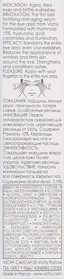 Vichy LiftActiv Serum 10 Eyes and Lash Serum Anti Aging Eye Cream Moisturizer and Eyelash Serum Lash Conditioner and Anti Wrinkle Eye Cream for Fine Lines and Crow's Feet Safe for Sensitive Skin Vichy