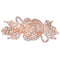 LUX ACCESSORIES Floral Clear Crystal Rhinestones Bridal Wedding Prom Rosegold Fashion Hair Clip LUX ACCESSORIES