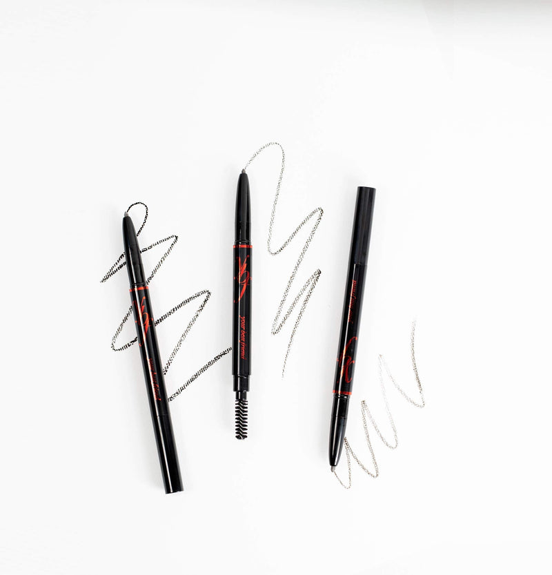 ybf Beauty Eyebrow Pencil - Universal Automatic Brow Pencil With Spoolie Brush - Perfect Eyebrow Makeup Shaper and Filler For Women - All Hair Colors & Skin Tones - Taupe Eyebrow Liner - 0.005 Oz ybf