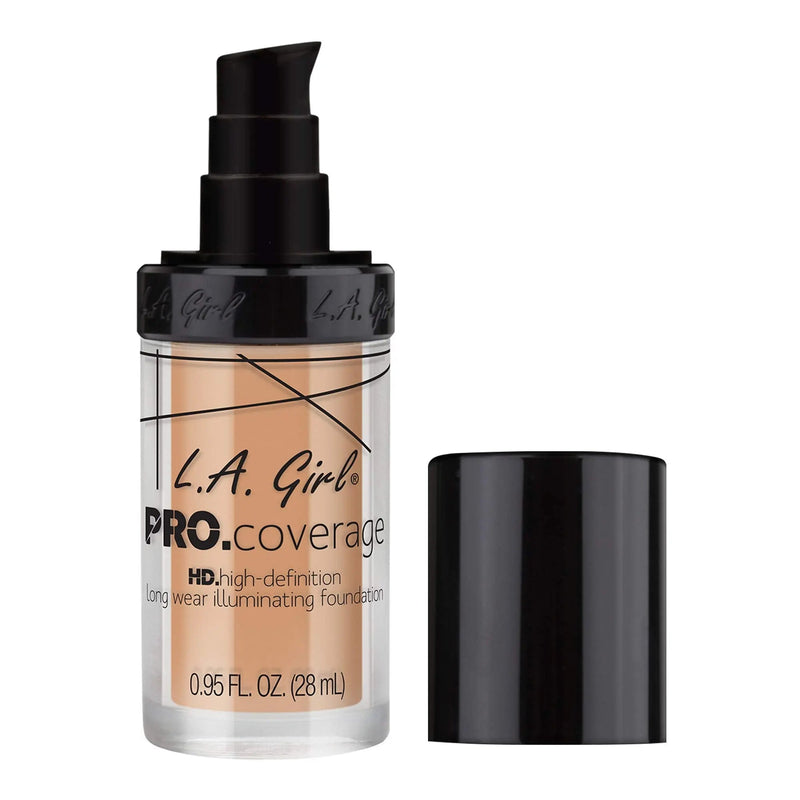 L.A. Girl Pro Coverage Liquid Foundation, Porcelain, 0.95 Fl Oz L.A. Girl