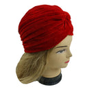 5 Velvet Women Stretchy Turban Chemo Cap Bennie Head Wrap Headwear (5 Velvet) XERU