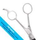 Equinox Professional Shears with Finger Rest and Finger Inserts - Ice Tempered Barber Hair Cutting Scissors - 6.5 Inches - Stainless Steel Rust Resistant Hair Scissors Equinox International