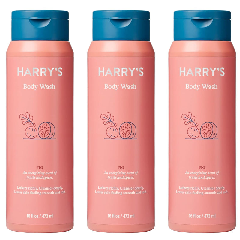 Harry's Men's Body Wash - Fig - (3 Pack) 18 fl oz - Shower Gel for Men - No Parabens, Sulfates, or Dyes Infinity Warehouse