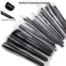 Zoreya Makeup Brushes 15Pcs Makeup Brush Set Premium Synthetic Kabuki Brush Cosmetics Foundation Concealers Powder Blush Blending Face Eye Shadows Black Brush Sets ZOREYA