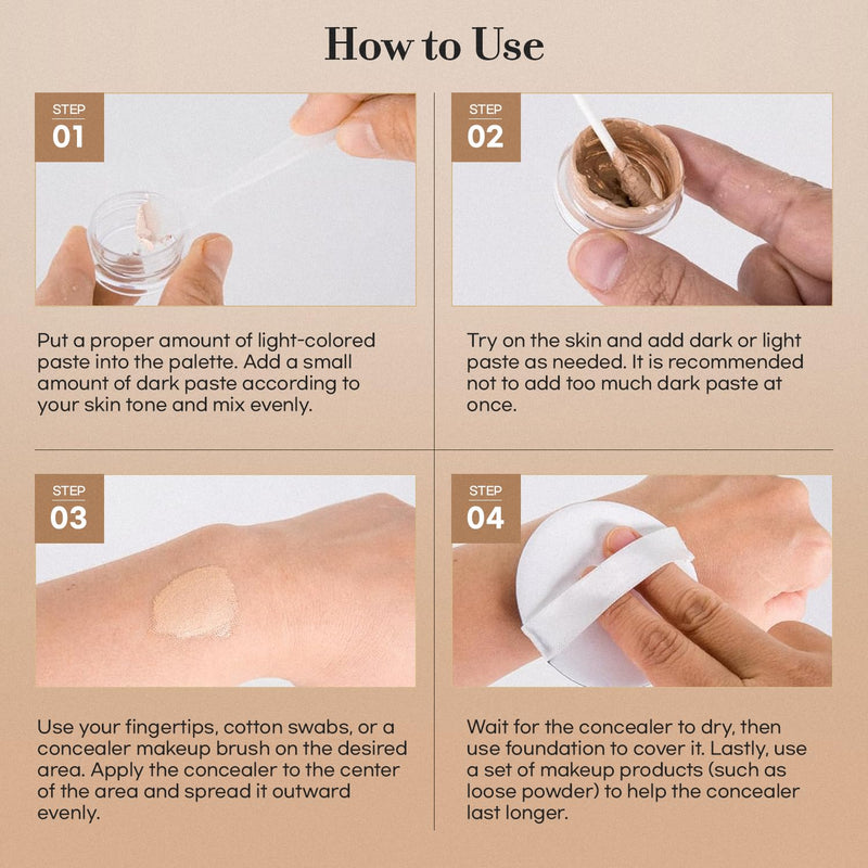 Tattoo Cover Up Makeup Waterproof Concealer For Dark Spots, Scars, Vitiligo, And More - 2x30ml - Use on Body, For Legs, for Men and Women (2x30ml) Infinity Warehouse