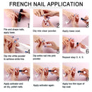Aikker 13pcs Acrylic Dipping Powder Nail Starter Kit 8 Color Dip Powder - French Set AK09 Aikker Store