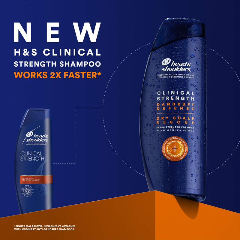Head & Shoulders Clinical Strength Dandruff Shampoo and Conditioner, Dry Scalp Rescue with Manuka Honey, 13.5 Oz, 9.1 Oz - New Formula Head & Shoulders
