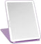 LUNA London Eclipse LED Lighted Travel Vanity Makeup Mirror | 3 Colour Light, Compact, Portable, Lighted, Rechargeable, Illuminated Mirror | Perfect for Travel, Makeup & Beauty Needs | Lavender LUNA London