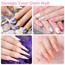 Poly Nail Gel Kit, Ohuhu 12 Colors Nail Gel Kit with 4 Temperature Changing Colors, 8 Regular Color Nail Extension Professional Kit for DIY Girls Girlfriend Mother Lover - Primary Color Ohuhu